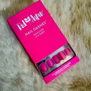 Hot pink nail dashes